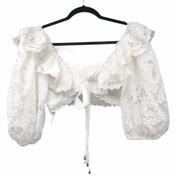 ZIMMERMANN RESORT 2021 LULU SCALLOP FRILL TOP - Picture 8 of 10